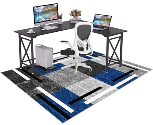 Antideslizante Alfombras para Silla de Gaming Oficina 80 x 100 cm Alfombra Escritorio Suelo Alfombras Sillas Ruedas Protectora para Suelos Duros Protectors Suelo Silla Ruedas Silla de Ordenador