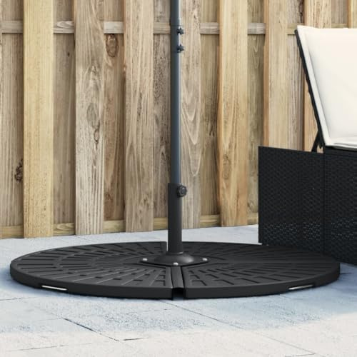 Ziaphsol Poids pour pied de parasol avec poignée, PE et béton, 46 x 46 x 4, support de pied de parasol pour parasol déporté balcon, terrasse, jardin, résistant au vent et stable