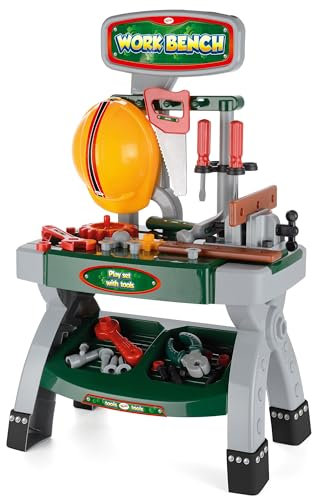 Toyrific | Complete Kids Workbench Educational Role Play Tool Kit For Kids, Toy Construction Set with 40 pieces