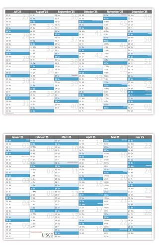 Tafelkalender DIN A5 2027 (25 Stück) Format (148 x 210 mm) 300g BD Papier sehr gut beschreibbar