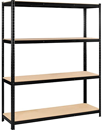 Yaheetech Scaffale Metallo 4 Ripiani Garage Altezza Regolabile