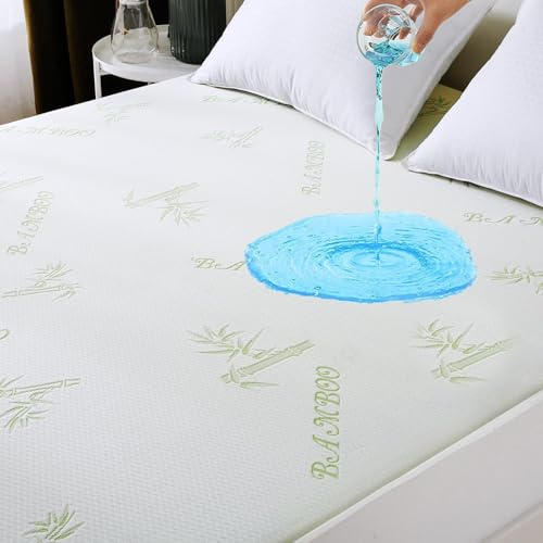 Premium 100% Waterproof King Mattress Protector, Breathable Mattress Cover King Size Bed, 3D Air Fabric Cooling Bed Pad Cover, Deep Pocket 8-21