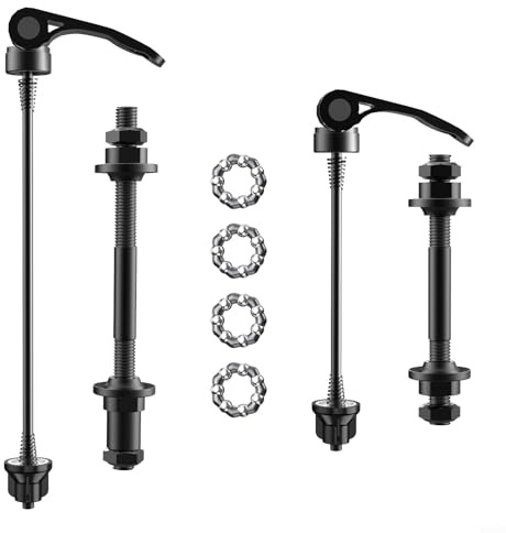 Kit de libération rapide pour moyeu de roue de vélo avant et arrière avec boule en acier de 25 mm (1/4), convient pour vélo de route, VTT (avant + arrière)
