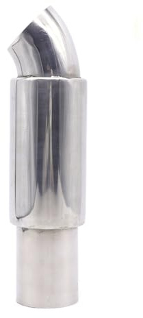 Fangxuee Système D'Échappement à Embout Variable de 51 mm, Silencieux, Tuyau D'Échappement, Acier Inoxydable Argenté, Accessoires de Voiture, Universel, Haute Qualité