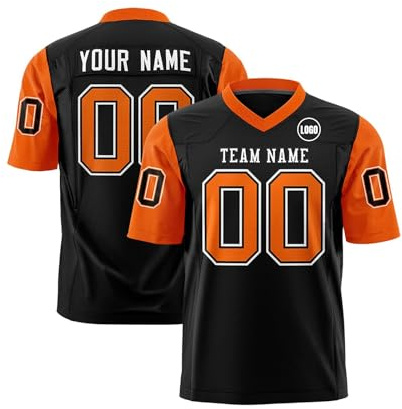 Genérico Camisetas Rugby Personalizadas con Nombre del Equipo número y Logotipo, Uniforme Fútbol Americano Impreso Personalizado para Adultos jóvenes y preescolares.