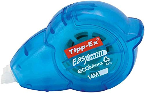 Tipp-Ex 5 Stück Korrekturroller Easy Refill Transparent Blau 5 mm x 14 m