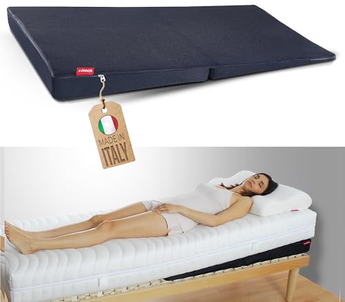 SONNO+ Cuscino Antireflusso Adulti a Cuneo per Letto - Pieghevole con Custodia da Viaggio - Lunghezza 104 cm - Cuscino Reflusso Gastroesofageo Made in Italy - 70x104x10 cm