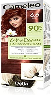 Cameleo - Color Essence - Färbecreme - Ruby - Färbung TON IN TON. - Wirkung bis zu 8 Waschgänge - Natürliche, tiefe Farbe - Farbauffrischung - Pflege - Weißer Mohn und Arganöl - 75g
