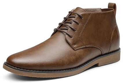 Bruno Marc Botas de Hombre Chukka Vestir Botas Moto Cordones MARRÓN Chukka-1 Talla 43EU/9.5US