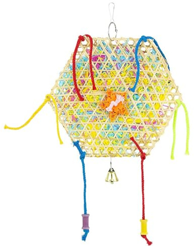 ZONTO Juguetes para guacamayos, Juguetes para Masticar para pájaros, Juguetes de Aves trepadoras hexagonales Generales para Loros, guacamayos pequeños y medianos, Loro, Periquito, Agapornis