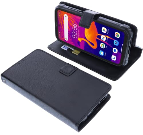 foto-kontor Tasche kompatibel mit Blackview BV8900 Schutzhülle schwarz Book Style Case Handy Schutz Hülle Buch Wallet Handyhülle Cover Klapphülle Ständer Handytasche