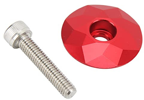 Dilwe Obere Abdeckung des Fahrradvorbaus, Obere Abdeckung des Fahrradsteuersatzes aus Aluminiumlegierung mit Schraube Zum Radfahren, Ersatz von Fahrradzubehör (schwarz) Fahrräder und