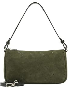 LIEBESKIND BERLIN Leder Schultertasche Umhängetasche Monogram Crossbody Forest dunkelgrün