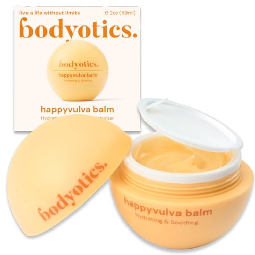 Bodyotics Vulvabalsam – 2oz Intim Fuktkräm mot Torrhet och Klåda | Parfymfri balsam som lindrar torrhet, klåda och obehag i underlivet; hormonfri, för det yttre vulvaområdet