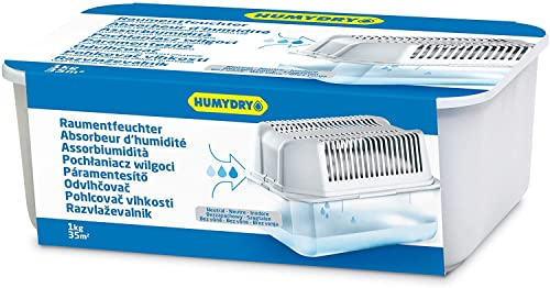Déshumidificateur Magnum 1 Kg - Espaces jusqu'à 35 m2 - Absorbe l'humidité des placards, salles de bains et chambres - Humydry