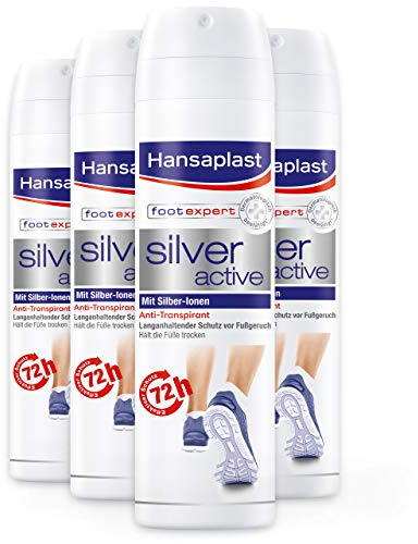 Hansaplast Silver Active Fussspray, 4er Pack (4 x 150 ml)