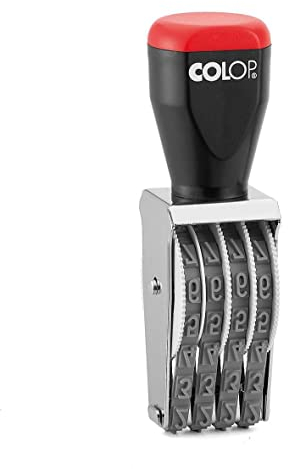 COLOP 07004 Zahlenstempel, 7 mm, 4 Bänder