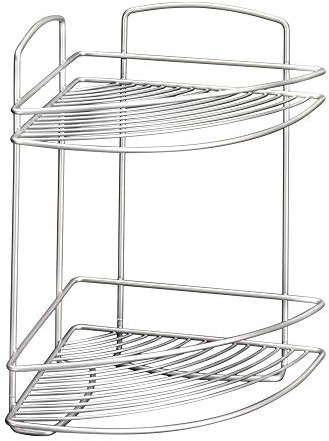 Metaltex serie Onda - Mensola angolare 2 ripiani per bagno - (460202)