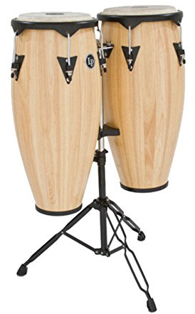 Latin Percussion LP City Wood Congas 10 & 11 Set - Natural Satin Finish