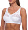 frugue Women's Full Cup Bra, Wireless, Non-Padded, Made in EU, 38G, White