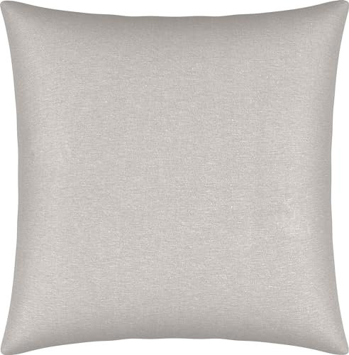 Erwin Müller Kuschelkissenbezug, Kissenhülle Single-Jersey Murnau - Silber Größe 40x40 cm - bügelfrei, strapazierstark, elastisch, mit Reißverschluss