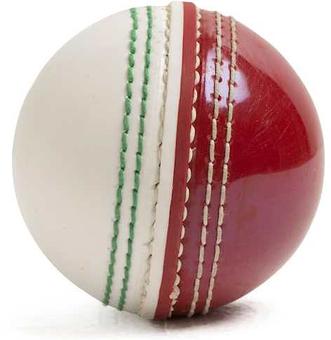 ZIPPER UK Cricket Ball for Practice and Matches Play Seam, Swing, Bounce, Junior & Senior (Red and White, Pack of 1)