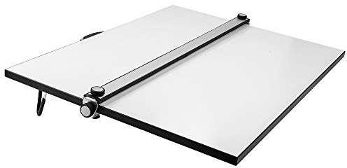 Pacific Arc Table Top PXB Drawing Board with Parallel Bar, White, 23 inches by 31 inches