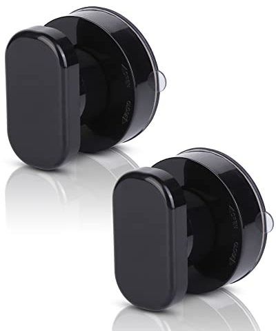 Mitening 2 Pack Saugnapf Türgriff Saugnapf Griff, Mokinga Türgriff Kleben, Türgriff Balkontür, ABS-Kunststoffgriff mit Starken Saugnapf für Türen und Fenster, Schränke, Schubladen, Schränke (Schwarz)