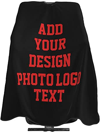 Custom Barber Cape for Men Personalized Barber Apron with Your Own Logo Photo Text Salon Haircut Cape for Home Salon and Barbershop
