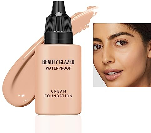 Fond de teint Soft Matte Full Coverage Color Correcting Cream Concealer, Oil Control Liquid BB Cream Flawless Smooth Long Lasting Waterproof Blendable Foundation Makeup # 105