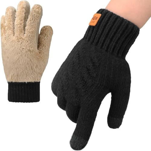 ytorgr Winterhandschuhe mit Fleecefutter,Handschuhe Herren Damen,Warm Touchscreen Handschuhe Thermohandschuhe für Outdoor Sport Laufen Radfahren