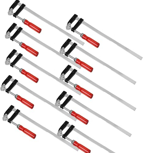 10 Piezas Sargentos de Apriete, 50 * 300mm Sargentos de Barra pinzas Carpintería Sargentos Carpintero Sargentos de Madera