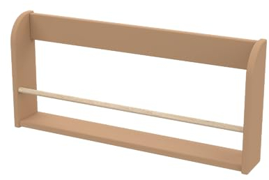 Flexa DOTS Kinder Bücherregal aus Holz | Wandregal Kinderzimmer | Bücher-Organizer mit Ablage | Eschenholz & MDF | Kinderregal für Buchaufbewahrung für Kinderzimmer Spielzimmer | Farbe: Latte