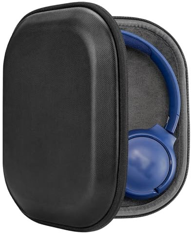 Geekria Funda para auriculares Shield, compatible con JBL Tune 520BT/510BT/660NC/560BT, Jr 310BT Caso, Reemplazo Escala dura Bolsa de Viaje con Almacenamiento de Cable (Negro)
