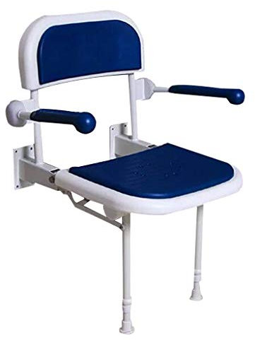 AYCDL Chaise De Douche, Chaise Élévatrice De Douche pour Baignoire Domestique, Support Mural Pliable pour Femme Enceinte, Tabouret De Bain avec Dossier, Poignée De Sécurité, S