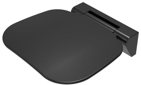 Hanured Siège de Douche Rabattable à Fixation Murale, Chaise de Douche Rabattable jusqu'à 200 kg,Tabouret Anti-Dérapant, Peu encombrant,pour Personnes Âgées et Handicapées, Noir