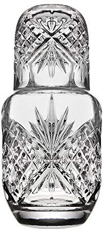 Lefonte Crystal Bedside Table Decanter and Glass Set