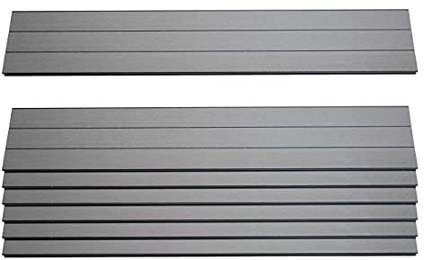 Mendler 7er Set Latten für WPC-Sichtschutz Sarthe - 90cm, grau