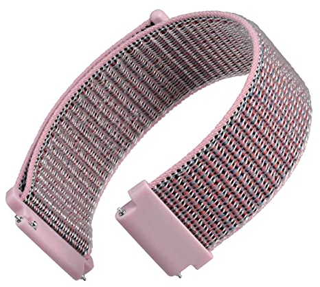 WOCCI 20mm Adjustable Nylon Watch Strap, Quick Release Sport Loop Strap (Sand Pink)