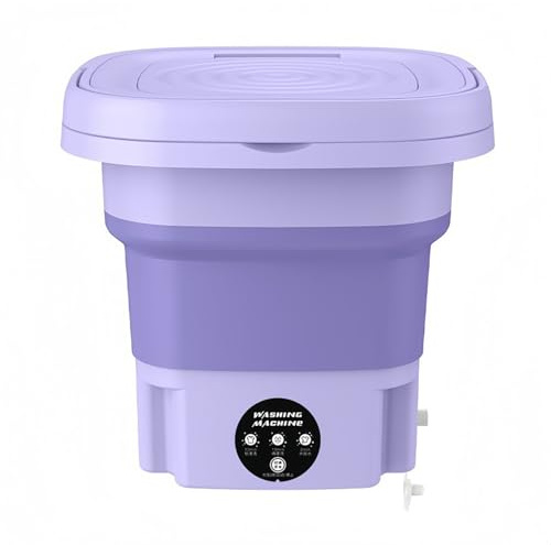 12L Portable washing machine for Washing Baby Clothes, Underwear, Suitable for Camping, RV, Travel, Small Spaces(UK power-purple)