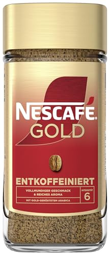 NESCAFÉ GOLD Entkoffeiniert, löslicher Bohnenkaffee, Instant-Kaffee aus erlesenen Kaffeebohnen, vollmundig & aromatisch, koffeinfrei, 1er Pack (1 x 190g)