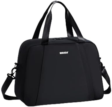 WANDF Ryanair Cabin Bags 40x30x20 Underseat Foldable Travel Duffel Water-Resistant Carry On Hand Luggage Holdall Overnight Weekend Bag for Women Men (Black 20L)