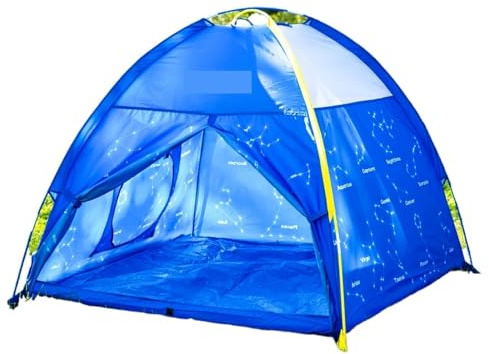 Tendas de Juego Tienda de Juegos for niños con cúpula Cielo Estrellado Azul for Interiores y Exteriores