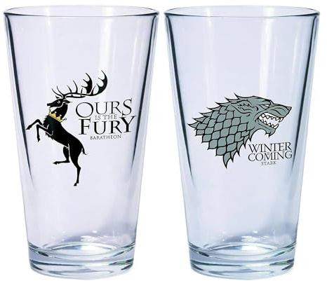 Game of Thrones Dark Horse Deluxe Pint Glass Set: Stark and Baratheon