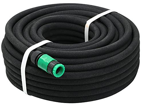 Yaheetech Tuyau d'Arrosage Goutte à Goutte Extensible 50 M Micro Irrigation Système Arrosage 12mm Jardin/Plante de Serre/Plate-Bande/Patio/Gazon