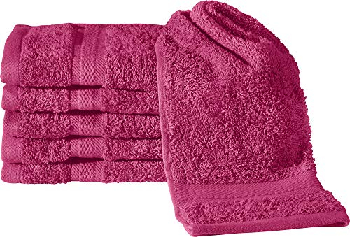 REDBEST Gästetuch 6er-Pack Chicago Fuchsia Größe 30x50 cm - saugstark, strapazierfähig, ideal für Reisen, Sport (weitere Farben)