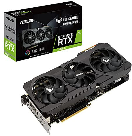 ASUS TUF Gaming NVIDIA GeForce RTX 3080 Ti OC Edition – Carte Graphique gaming (PCIe 4.0, 12GB GDDR6X, HDMI 2.1, DisplayPort 1.4a, double roulement à billes, robustesse militaire, GPU Tweak II) Noir