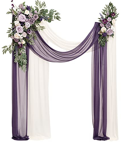 Ling's moment Wedding Arch Flowers, Purple Lilac