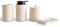 Agyiuns Badezimmer Set,Bad Zubehör Keramik 4,Enthält 330 ml Flüssigseifenspender, Zahnputzbecher, Seifenschale, Wattestäbchenhalter,Geeignet für Bäder, Waschbecken(Beige, Flüssigseifenspender)