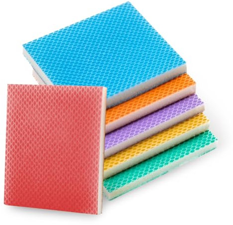 Esponjas de lijado, 6 unidades, suave grano fino 100/120/150/180/220/240, bloques de lija de espuma de poliuretano, almohadillas de lijado húmedas y secas para madera, paneles de yeso y metal